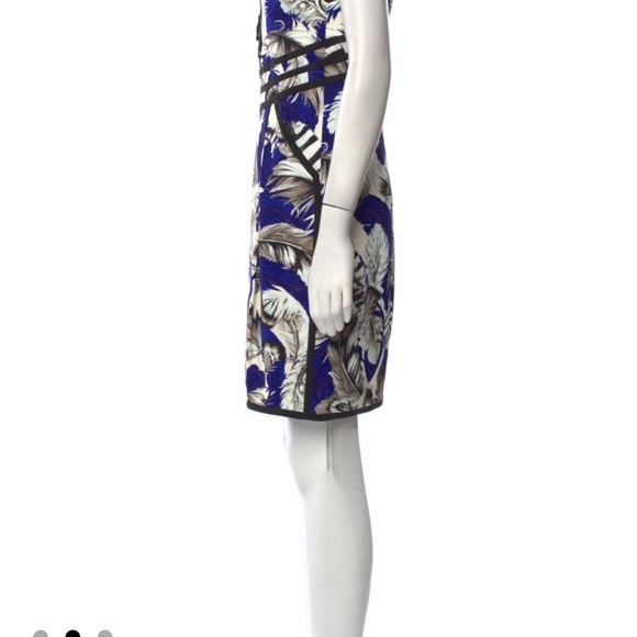 Roberto Cavalli Blue and Black Sheath Mini Dress - Picture 3 of 3